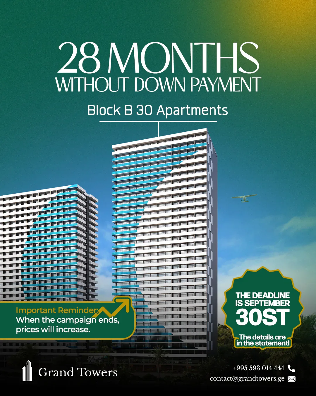 Grand Towers Batumi Gayrimenkul Satış Ordu sosyal medya referansı (Post)