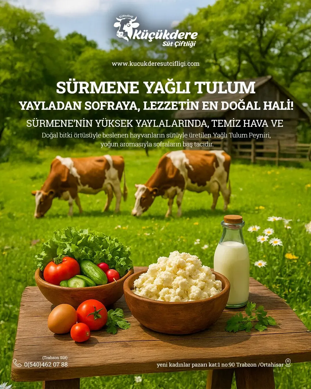 Küçükdere Süt Çiftliği Ordu sosyal medya referansı (Post)