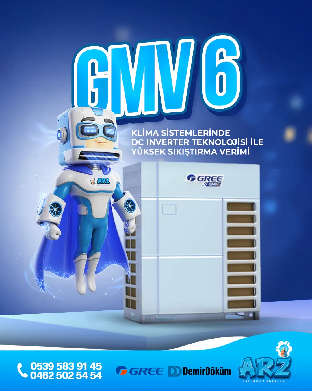 Arz Isı Mühendislik GMV 6 Klima Sistemi Ordu sosyal medya referansı (Post)